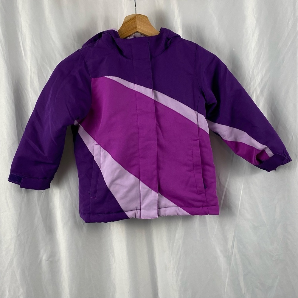 Wonderkids Purple and Pink Color Block Puffer Jacket Size 4T